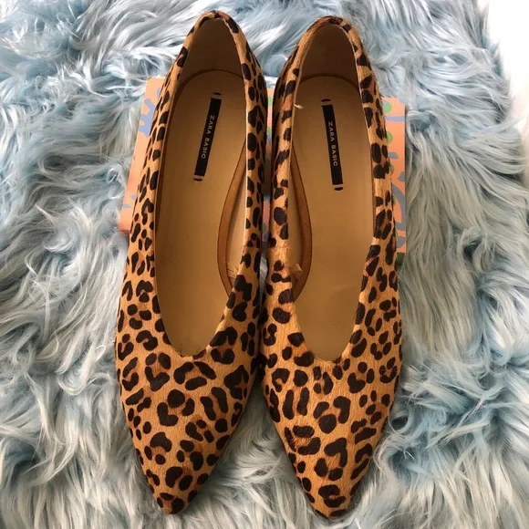 Zara Leopard Print Heels - Picture 1 of 4